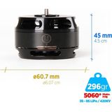 T-Motor U Power Type U U7 V2.0 420KV Brushless Fırçasız Brushless Fırçasız Uav Motor Multikopter Multi-Rotor Quadcopter Hexacopter Drone Motoru - Siyah