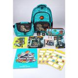 T-Rex x Dekomus "T-Rex Force Collection" Jurassıc World Lisanslı Okul,Beslenme ve Kalem Çantası Kırtasiye Seti