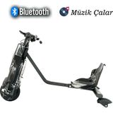 T-Scooter Drift Car Elektrikli Kaykay 250W Motor Gücü 25 km/h Hız ve 10-14,9 kg Ağırlık - Siyah-Beyaz