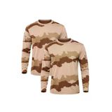 T-Shirt 2Xl//Ç.kamuflaj 2’Li Set Unisex Kamuflaj Desen Uzun Kollu %100 Pamuk Kamp · Askeri · Spor · Günlük