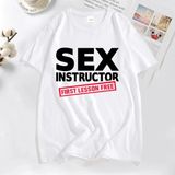 T Shirt Erkekler Yetişkin Serin Şaka T-Shirt Erkek - Beyaz