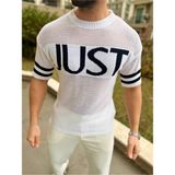 T-Shirt Nefes Alabilen Terletmez Salaş Pamuklu Fileli Tişört Oversize Tshirt Sıfır Kol Tişört - Beyaz
