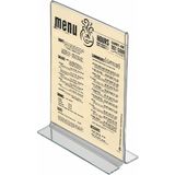 T Tipi Broşürlük Dikey (Akrilik Şeffaf) 5li Paket (Akrilik Şeffaf, (A4X210X297MM)) - Çok Renkli