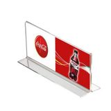 T Tipi Yatay 21X10cm Pleksi Masaüstü Şeffaf Föylük Broşürlük Fiyatlık 25Li Paket