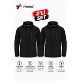 T.trend POLAR CEKET İKİLİ SİYAH REGULAR KALIP ERKEK/UNİSEX