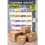 t tuğset etiket 45 Adet Yapışkanlı Taşınma Kolisi Etiketi , Depolama Ev Taşıma Ve Taşınma Malzemeleri Kategori Stick