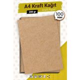 t tuğset etiket A4 Saman Kağıt Kraft Kağıt 200 gr 100 Adet