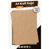 t tuğset etiket A4 Saman Kağıt Kraft Kağıt 90 gr 100 Adet