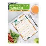 t tuğset etiket Haftalık Diyet Planlayıcı Bloknot , Market Listesi , Planlayıcı Defter (A5 15X21) 50 Syf. Planner-T