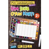 t tuğset etiket İsim Şehir Oyunu Hayvan Bitki Eşya 2 ' li Set Yaz Sil Pvc Kaplı-Kalem Hediyeli- T1214