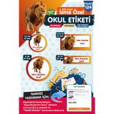 t tuğset etiket Okul Etiketi Aslan Temalı Sarı Kırmzı Kalem Defter Etiketi Özel İsim Yazılabilen Etiket Seti - İsim