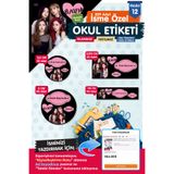 t tuğset etiket Okul Etiketi Black Pink Kalem Defter Etiketi Özel İsim Yazılabilen Etiket Seti - İsim Etiketi-T548-O