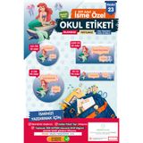 t tuğset etiket Okul Etiketi Deniz Kızı Ariel Kalem Defter Etiketi Özel İsim Yazılabilen Etiket Seti - İsim Etiketi-