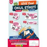 t tuğset etiket Okul Etiketi Hello Kitty Kalem Defter Etiketi Özel İsim Yazılabilen Etiket Seti - İsim Etiketi-T583