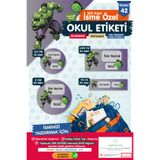 t tuğset etiket Okul Etiketi Hulk Kalem Defter Etiketi Özel İsim Yazılabilen Etiket Seti - İsim Etiketi-T570-OE42