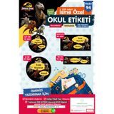 t tuğset etiket Okul Etiketi Jurassic Park Kalem Defter Etiketi Özel İsim Yazılabilen Etiket Seti - İsim Etiketi-T57