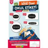 t tuğset etiket Okul Etiketi Kalem Defter Etiketi Özel Isim Yazılabilen Etiket Seti - Isim Etiketi-t522-oe77