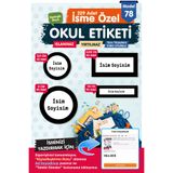 t tuğset etiket Okul Etiketi Kalem Defter Etiketi Özel Isim Yazılabilen Etiket Seti - Isim Etiketi-t523-oe78