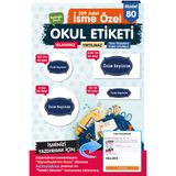 t tuğset etiket Okul Etiketi Kalem Defter Etiketi Özel Isim Yazılabilen Etiket Seti - Isim Etiketi-t525-oe80