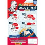 t tuğset etiket Okul Etiketi Kalem Defter Etiketi Özel İsim Yazılabilen Etiket Seti - İsim Etiketi-T535-OE90