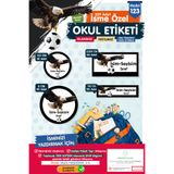 t tuğset etiket Okul Etiketi Kartal Temalı Siyah Beyaz Kalem Defter Etiketi Özel İsim Yazılabilen Etiket Seti - İsim