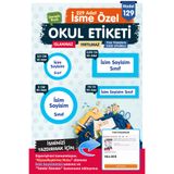 t tuğset etiket Okul Etiketi Mavi beyaz Çerçeve Temalı Kalem Defter Etiketi Özel İsim Yazılabilen Etiket Seti - İs