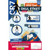 t tuğset etiket Okul Etiketi Ronaldo Temalı Kalem Defter Etiketi Özel İsim Yazılabilen Etiket Seti - İsim Etiketi-T