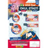t tuğset etiket Okul Etiketi Stitch Temalı Kalem Defter Etiketi Özel İsim Yazılabilen Etiket Seti - İsim Etiketi-T1