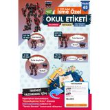 t tuğset etiket Okul Etiketi Transformers Kalem Defter Etiketi Özel İsim Yazılabilen Etiket Seti - İsim Etiketi-T575