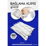 t tuğset etiket Poşet Ağzı Bağlama Teli Klips Tel 9cm 100 Adet-T1199