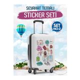 t tuğset etiket Seyahat Temalı Bavul Sticker Etiket Çıkartma S2 (Laptop Tablet Suluk Telefon Valiz Defter Kitap)-T97