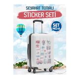 t tuğset etiket Seyahat Temalı Bavul Sticker Etiket Çıkartma S6 (Laptop Tablet Suluk Telefon Valiz Defter Kitap)-T97