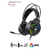 T-WOLF Oyuncu Kulaklık Siyah 7.1 Ses RGB Ergonomik Tasarım 1.Sınıf Sünger Gaming Oyuncu Kulaklık