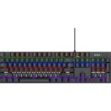 T-Wolf T17 Rgb Mekanik Gaming Klavye 104 Tuşlu Kablolu Oyuncu Klavyesi Rainbow LED USB - Siyah
