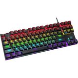 T-Wolf T18 Rgb Mekanik Gaming Klavye 87 Tuşlu Kablolu Oyuncu Klavyesi Anti Ghosting USB - Siyah
