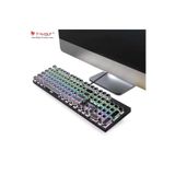 T-Wolf T75 Rgb Mekanik Gaming Klavye 104 Tuşlu Ingilizce Q Kablolu Oyuncu Klavyesi - Siyah