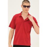 T0063 DEWBERRY ERKEK T-SHIRT-KIRMIZI
