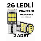 T10 Led 26 Ledli W5w Canbus Metal Ultra Power Beyaz Park Plaka Tavan Ampulü 1 Takım