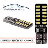 T10 Led Dipsiz W5W Canbus 24 Ledli BEYAZ Park Plaka Ampül -2 Adet