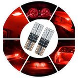 T10 LED Oto Park Plaka Tavan Ampulü Kırmızı 24 LED W5W