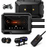 T10 Motosiklet Kamera Kayıt Cihazı - Kablosuz Carplay & Android Auto, Dual Kamera, Gps ve Tpms Des