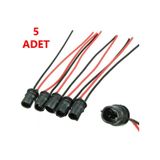 T10 Park Ampulü Duy Soket Seti 5 Adet Set T10 Duyu T10 Soketi