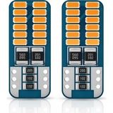 T10 Park Ampulü, Turuncu, 24 Led, Ultra Parlak, Amerikan Park Görünümü, Arıza Lambası Yakmaz,