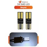 T10 W5w 24 Smd Led Ampul Canbus Beyaz Park Plaka İç Aydınlatma Ultra Parlak 2 Adet