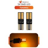 T10 W5w 24 Smd Led Ampul Turuncu Canbus Park Sinyal İç Aydınlatma 2 Adet