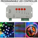 T1000s Led Piksel Kontrol Cihazı Düzenleme Yazılımı 2048 Sd Kart Kayıt Dc 5-24v Işık Aydınlatma 256mb Hafıza Ws2811 Rgb Destekli