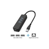T18 4263 Usb 3.0 To Ethernet Gigabit Rj45 3 Port Hub Çoklayıcı Adaptör