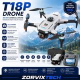 T18P Uzaktan Kumandalı 4K Hd Kameralı Drone Fırçasız Motor Engel Tanıma - Beyaz