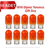 T20 Büyük Dipsiz Turuncu Çift Duy 1016 Ampul 10 Adet Turuncu