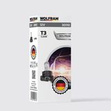 T3 Duylu Gösterge Ampulü Siyah 12V 0,84W (1 Paket 10 Adet) - Wolfram 30110